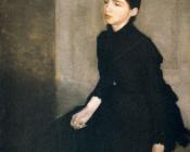 威尔汉姆 哈莫修依 : Portrait D-Une Jeune Fille